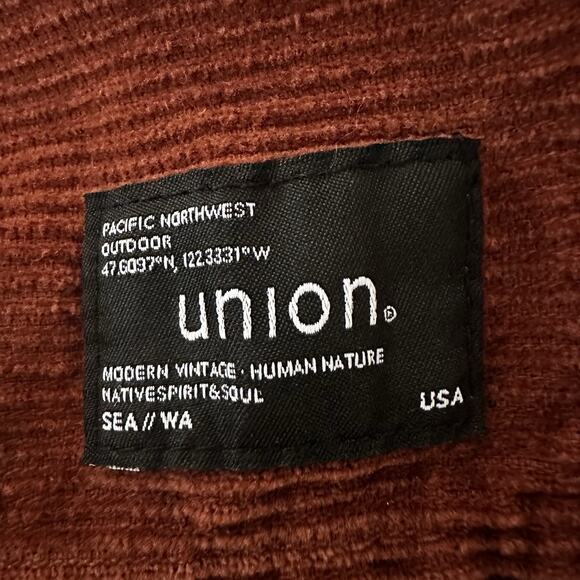 Pacific Northwest Union SEA WA Shacket shirt Men XXL Corduroy Burnt Orange - Picture 9 of 16
